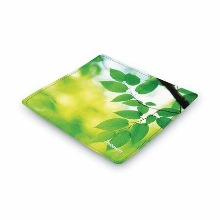 Fellowes Mouse Pad, Nonskid Base, 7.5x9", Leaves FEL5903801